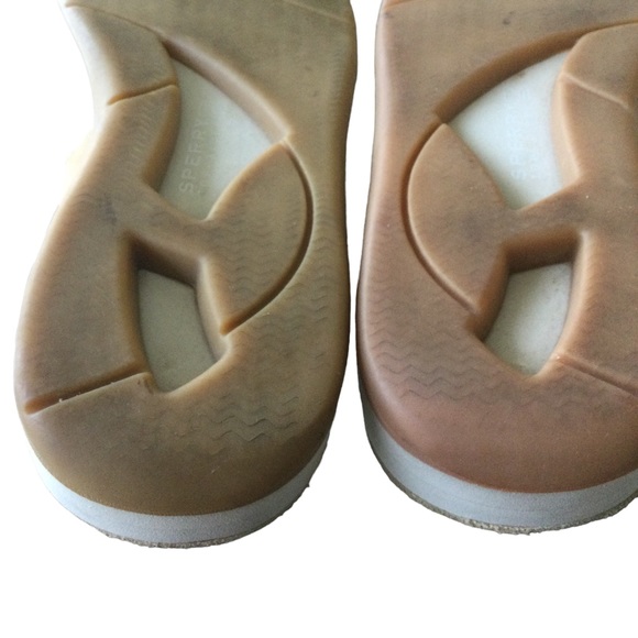 Sperry Top-Sider Tan Leather Seabrook Flip Flop Sandal Size 9 - Picture 8 of 8